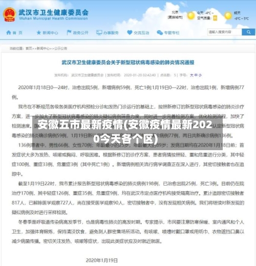 安徽五市最新疫情(安徽疫情最新2020今天各个区)