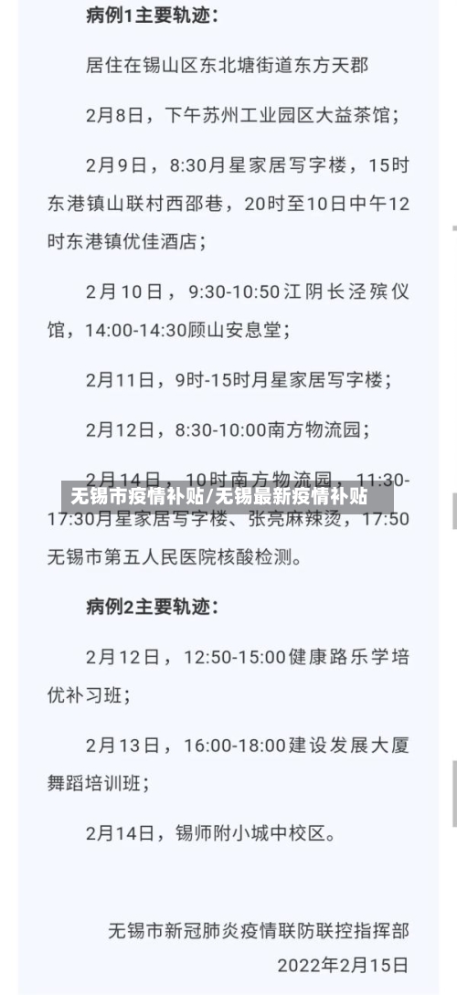 无锡市疫情补贴/无锡最新疫情补贴