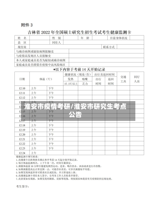 淮安市疫情考研/淮安市研究生考点公告-第2张图片