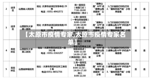 【太原市疫情专家,太原市疫情专家名单】-第2张图片