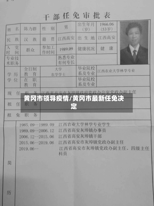 黄冈市领导疫情/黄冈市最新任免决定-第2张图片