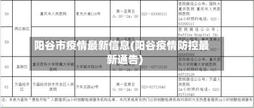 阳谷市疫情最新信息(阳谷疫情防控最新通告)-第3张图片