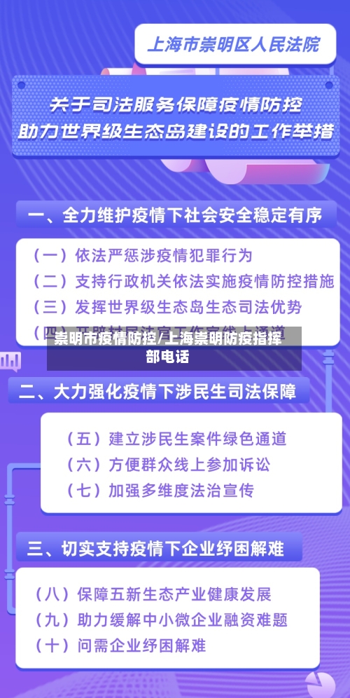 崇明市疫情防控/上海崇明防疫指挥部电话-第2张图片