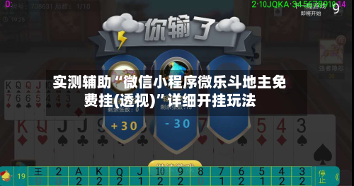 实测辅助“微信小程序微乐斗地主免费挂(透视)”详细开挂玩法-第3张图片