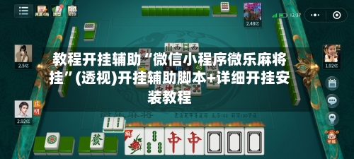 教程开挂辅助“微信小程序微乐麻将挂”(透视)开挂辅助脚本+详细开挂安装教程-第2张图片