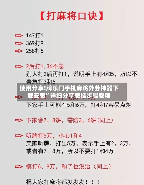使用分享!牌乐门手机麻将外卦神器下载安装”详细分享装挂步骤教程-第2张图片