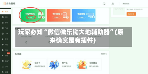 玩家必知“微信微乐锄大地辅助器”(原来确实是有插件)-第2张图片