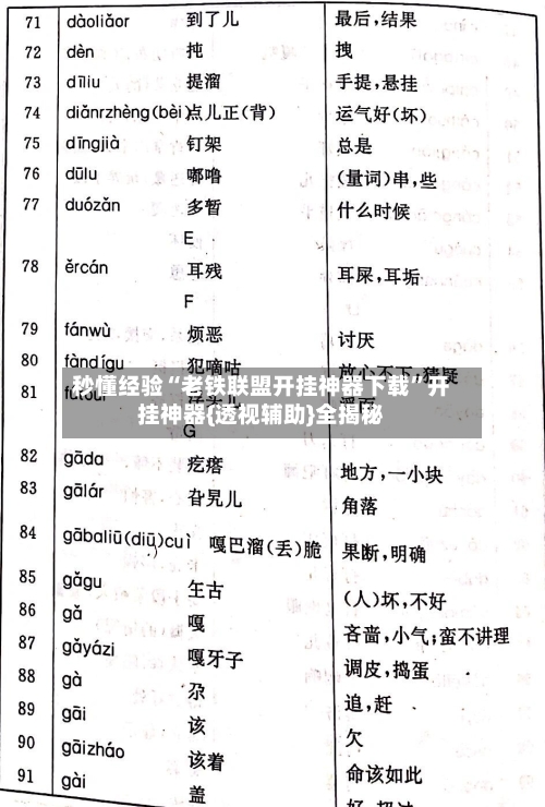 秒懂经验“老铁联盟开挂神器下载”开挂神器{透视辅助}全揭秘