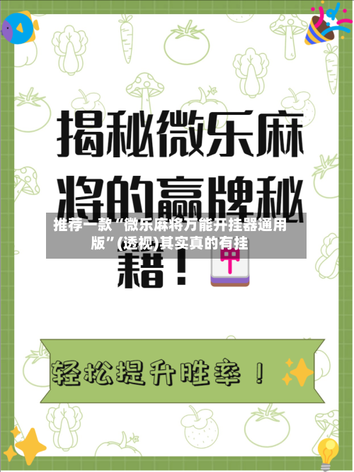 推荐一款“微乐麻将万能开挂器通用版	”(透视)其实真的有挂-第2张图片