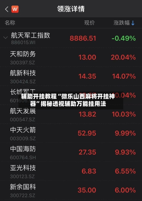 辅助开挂教程“微乐山西麻将开挂神器	”揭秘透视辅助万能挂用法-第2张图片