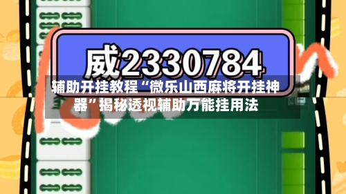 辅助开挂教程“微乐山西麻将开挂神器”揭秘透视辅助万能挂用法-第3张图片