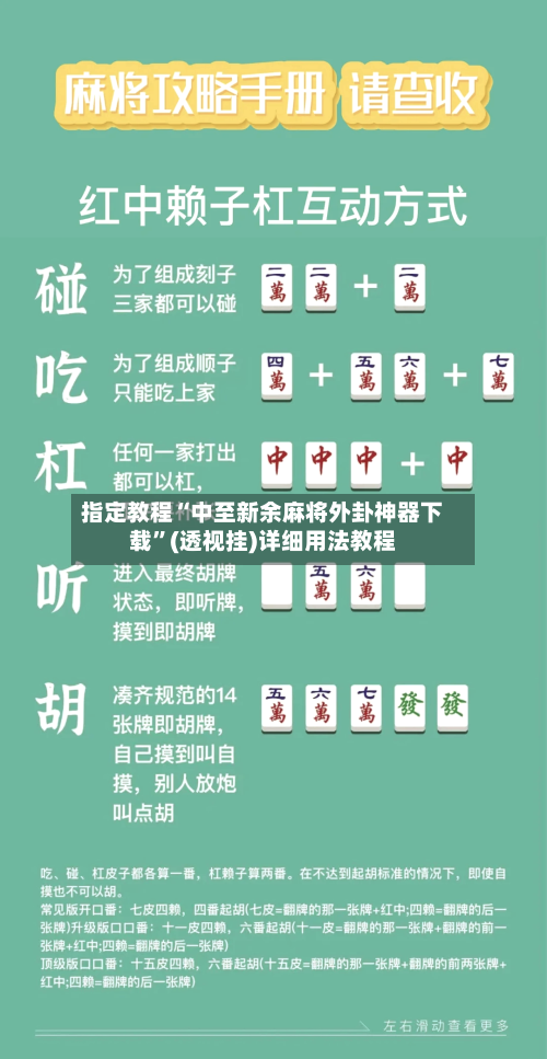 指定教程“中至新余麻将外卦神器下载”(透视挂)详细用法教程-第3张图片