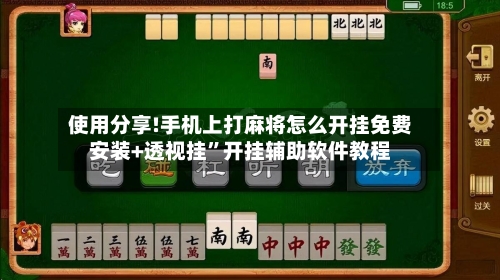 使用分享!手机上打麻将怎么开挂免费安装+透视挂”开挂辅助软件教程-第3张图片
