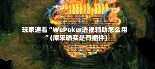 玩家速看“WePoker透视辅助怎么用”(原来确实是有插件)-第3张图片