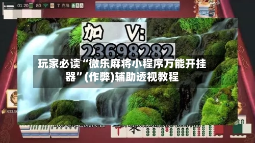 玩家必读“微乐麻将小程序万能开挂器”(作弊)辅助透视教程-第2张图片