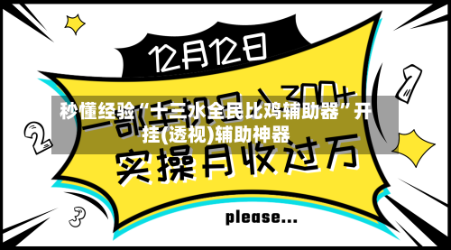 秒懂经验“十三水全民比鸡辅助器”开挂(透视)辅助神器-第2张图片