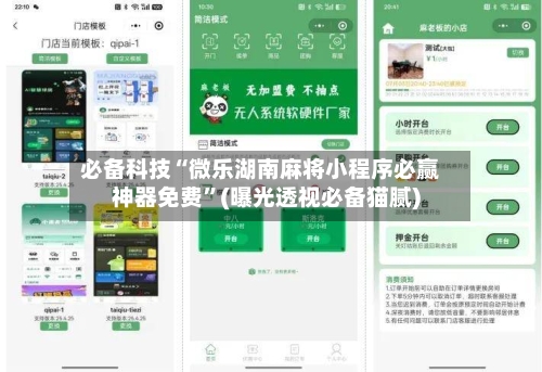 必备科技“微乐湖南麻将小程序必赢神器免费”(曝光透视必备猫腻)-第3张图片