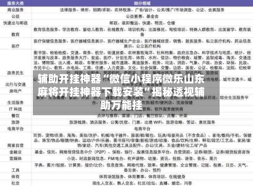 辅助开挂神器“微信小程序微乐山东麻将开挂神器下载安装”揭秘透视辅助万能挂