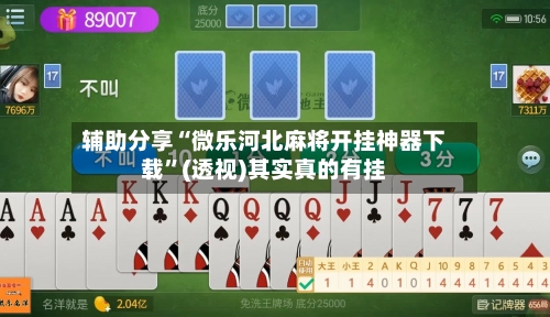 辅助分享“微乐河北麻将开挂神器下载”(透视)其实真的有挂
