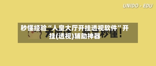 秒懂经验“人皇大厅开挂透视软件”开挂(透视)辅助神器