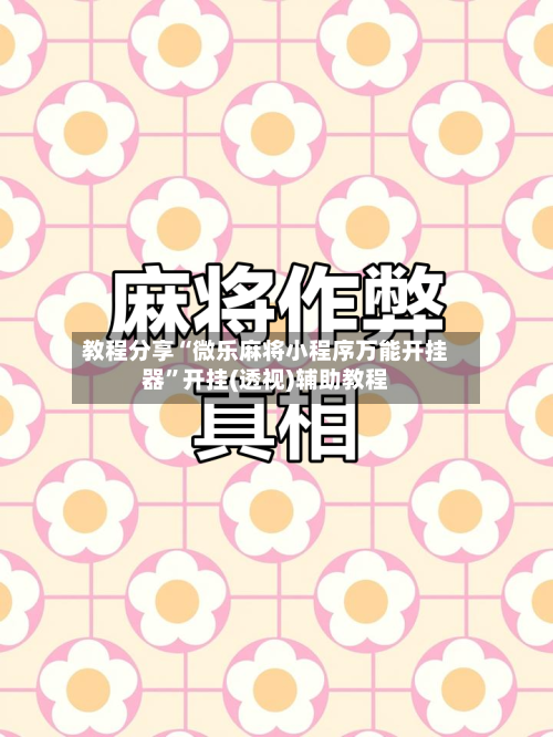 教程分享“微乐麻将小程序万能开挂器”开挂(透视)辅助教程-第3张图片