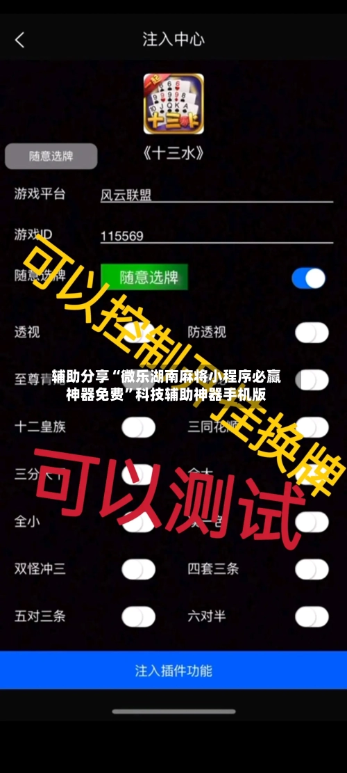 辅助分享“微乐湖南麻将小程序必赢神器免费”科技辅助神器手机版