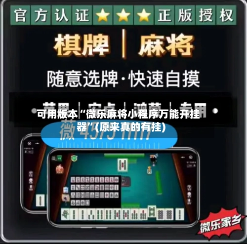 可用版本“微乐麻将小程序万能开挂器”(原来真的有挂)