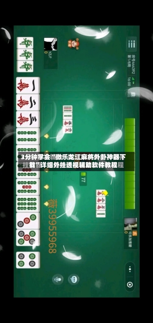 3分钟学会“微乐龙江麻将外卦神器下载	”详细外挂透视辅助软件教程-第2张图片
