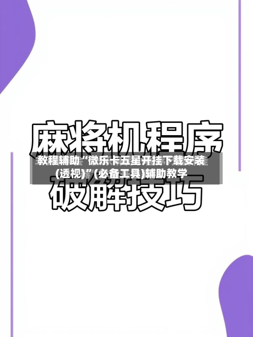 教程辅助“微乐卡五星开挂下载安装(透视)	”(必备工具)辅助教学-第3张图片