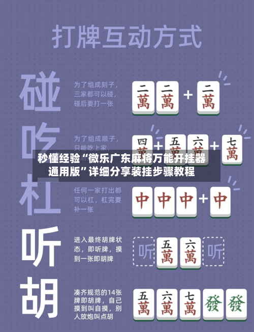 秒懂经验“微乐广东麻将万能开挂器通用版”详细分享装挂步骤教程