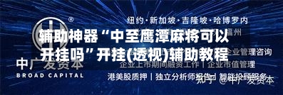 辅助神器“中至鹰潭麻将可以开挂吗”开挂(透视)辅助教程-第3张图片
