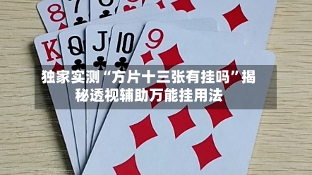 独家实测“方片十三张有挂吗	”揭秘透视辅助万能挂用法-第2张图片