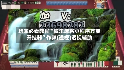 玩家必看教程“微乐麻将小程序万能开挂器”作弊(透视)透视辅助