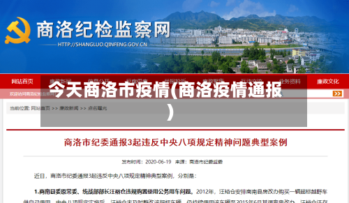 今天商洛市疫情(商洛疫情通报)-第2张图片