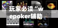 玩家必读“wepoker辅助透视作弊”详细开挂教程-第3张图片