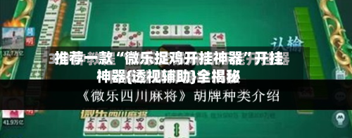 推荐一款“微乐捉鸡开挂神器”开挂神器{透视辅助}全揭秘-第2张图片