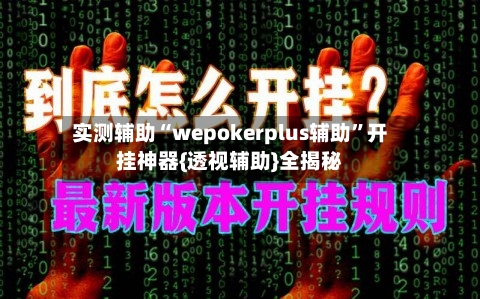 实测辅助“wepokerplus辅助	”开挂神器{透视辅助}全揭秘-第2张图片