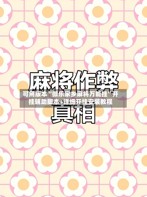 可用版本“微乐家乡麻将万能挂	”开挂辅助脚本+详细开挂安装教程-第3张图片