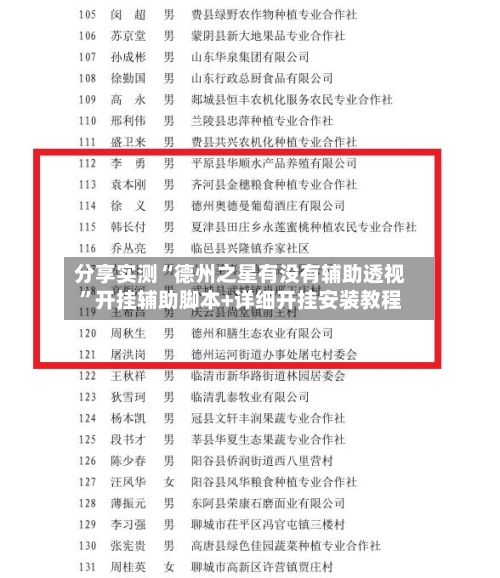 分享实测“德州之星有没有辅助透视”开挂辅助脚本+详细开挂安装教程