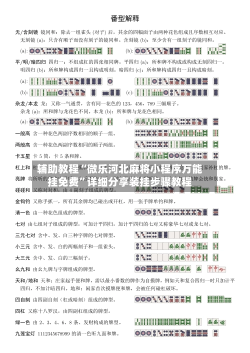 辅助教程“微乐河北麻将小程序万能挂免费”详细分享装挂步骤教程-第2张图片