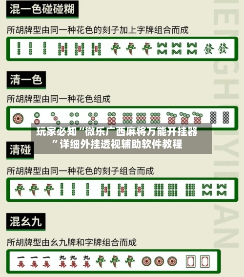 玩家必知“微乐广西麻将万能开挂器”详细外挂透视辅助软件教程-第2张图片