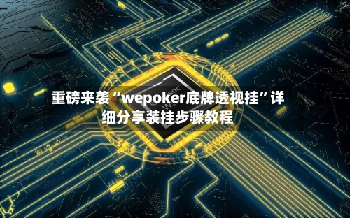重磅来袭“wepoker底牌透视挂	”详细分享装挂步骤教程-第3张图片