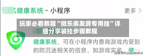 玩家必看教程“微乐亲友房专用挂”详细分享装挂步骤教程-第2张图片
