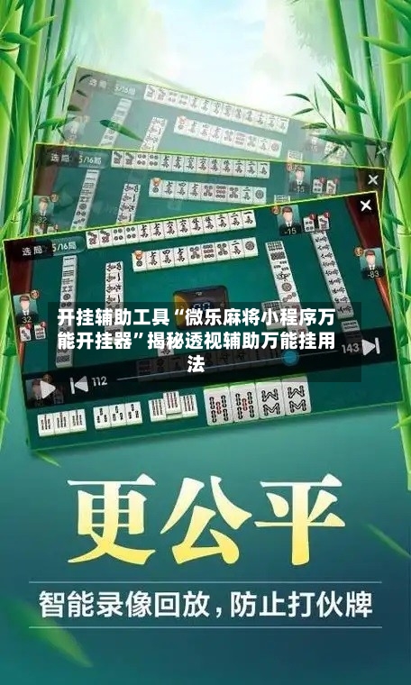 开挂辅助工具“微乐麻将小程序万能开挂器	”揭秘透视辅助万能挂用法-第2张图片