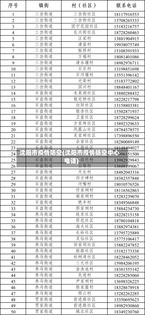 沈阳市疫情防空(沈阳市疫情防空中心电话)-第2张图片