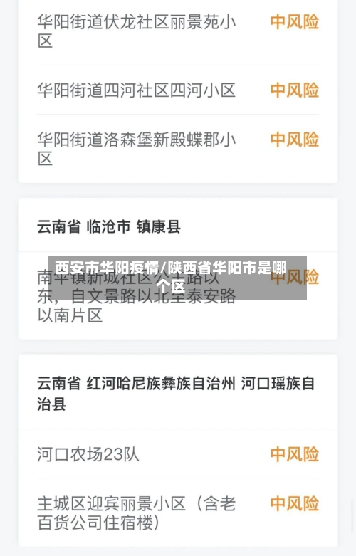 西安市华阳疫情/陕西省华阳市是哪个区-第3张图片