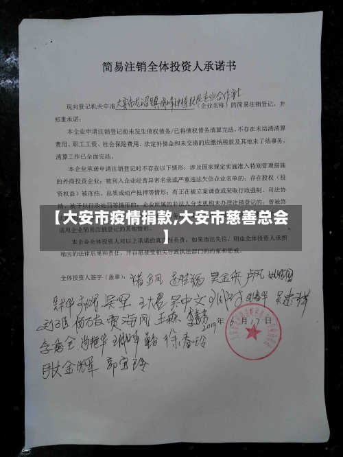 【大安市疫情捐款,大安市慈善总会】-第3张图片