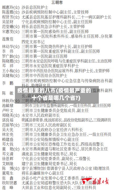 疫情最重的八市(疫情最严重的十个省是哪几个省?)-第3张图片