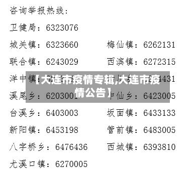 【大连市疫情专辑,大连市疫情公告】-第3张图片