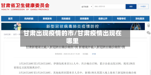 甘肃出现疫情的市/甘肃疫情出现在哪里-第2张图片